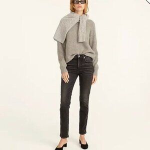 J Crew Mid-Rise Vintage Slim Straight Jean Charcoal 27